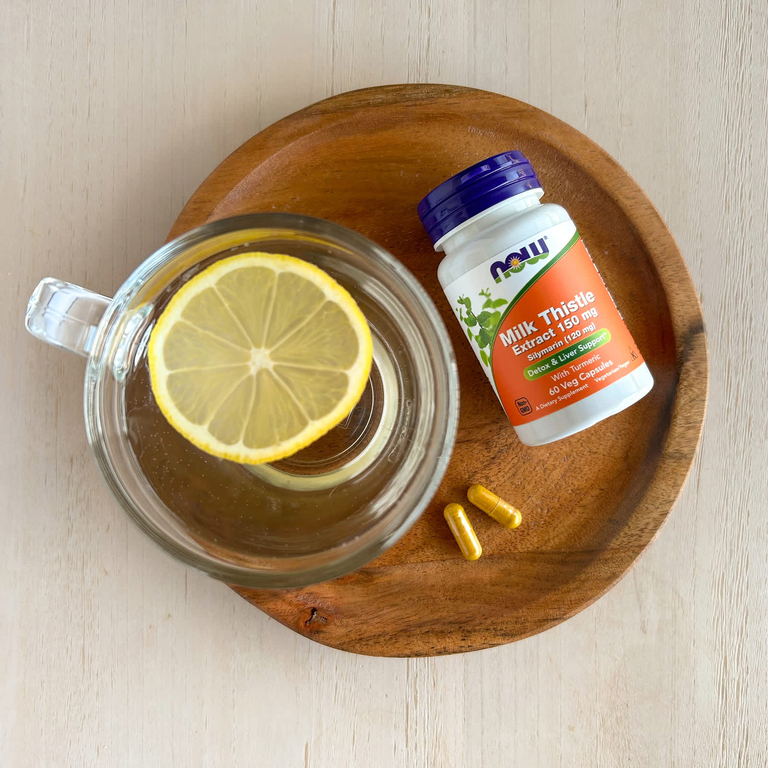 NOW Foods, экстракт расторопши с куркумой, 60 растительных капсул