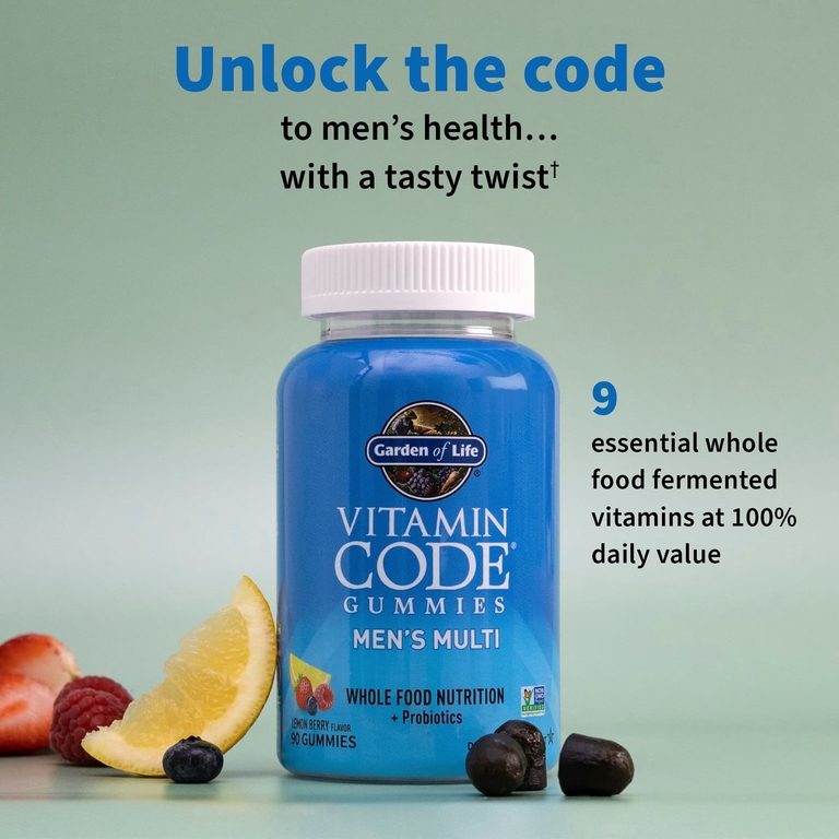 Garden of Life, Vitamin Code®, мультивитамины для мужчин, лимон и ягоды, 90 жевательных таблеток