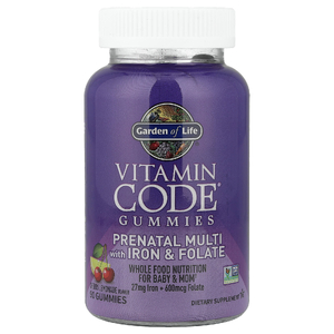 Garden of Life, Vitamin Code®, жевательные мультивитамины для беременных с железом и фолатом, вишневый лимонад, 90 жевательных таблеток