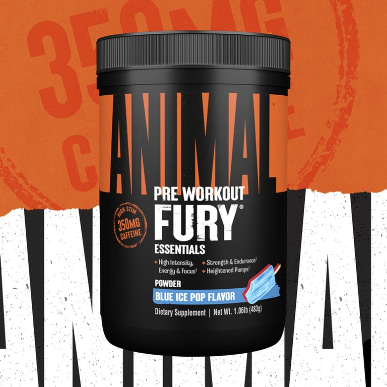 Animal, Fury Essentials, предтренировочный комплекс, со вкусом голубого мороженого, 483 г (1,06 фунта)