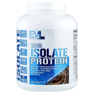 EVLution Nutrition, 100% изолят протеина, шоколад двойного насыщения, 2,268 кг (5 фунтов)