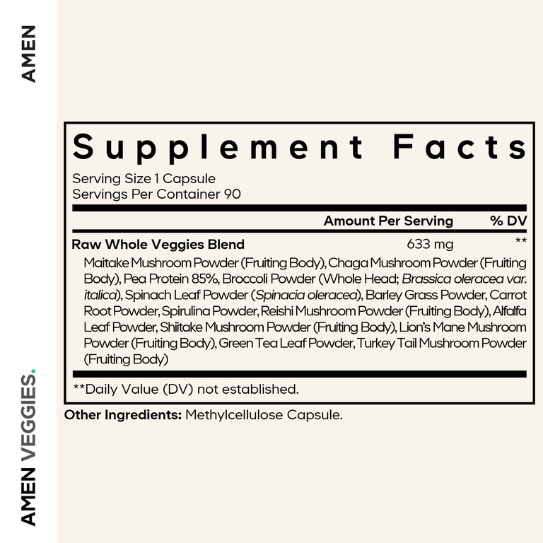 Codeage, Amen, овощи`` 90 растительных капсул