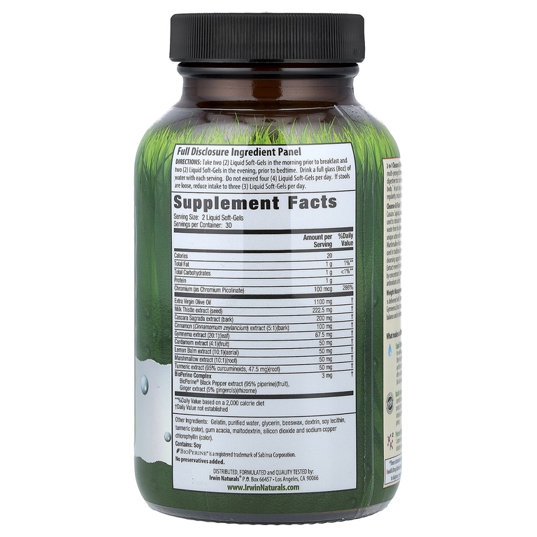 Irwin Naturals, Средство для снижения веса 2 в 1 Cleanse & Flush, 60 жидких мягких капсул