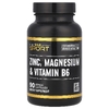 California Gold Nutrition, Sport, цинк, магний и витамин B6, 90 растительных капсул
