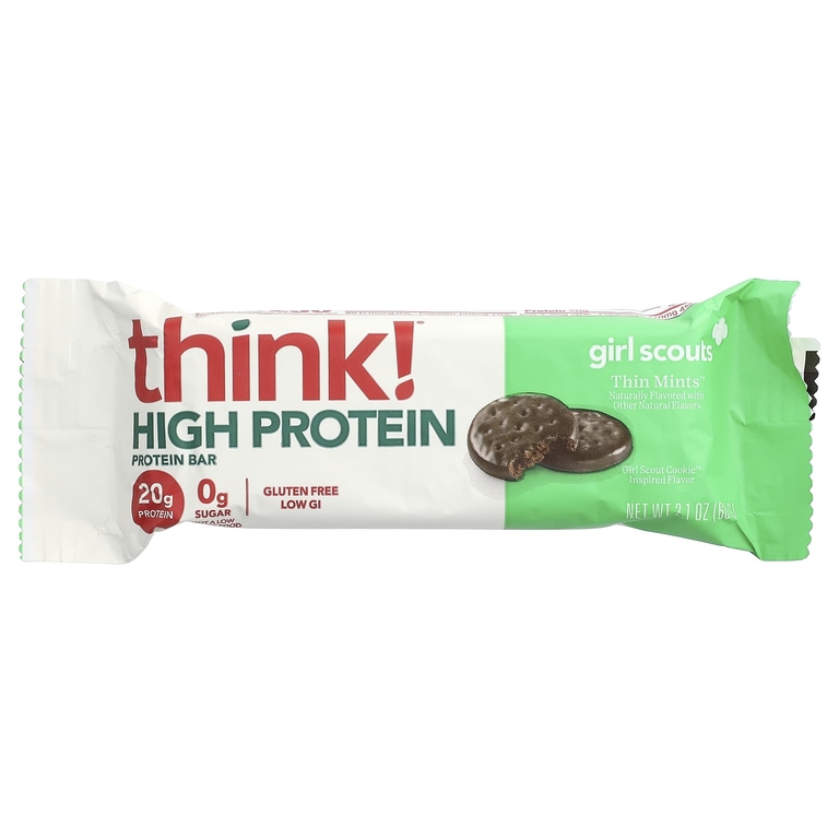 think!, высокопротеиновые батончики, Girl Scouts Thin Mints™, 10 батончиков, 60 г (2,1 унции) каждый