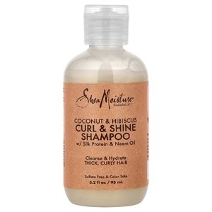 SheaMoisture, Curl & Shine Shampoo, для густых вьющихся волос, кокос и гибискус, 95 мл (3,2 жидк. унц.) (Товар снят с продажи) 