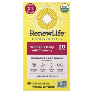 Renew Life, ежедневная добавка для женщин с клюквой, 60 вегетарианских капсул