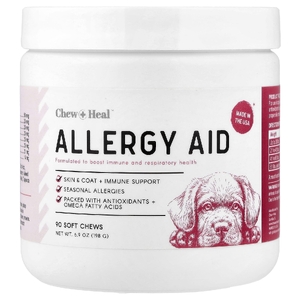 Chew + Heal, Средство от аллергии, для собак, 90 жевательных таблеток, 198 г (6,9 унции)