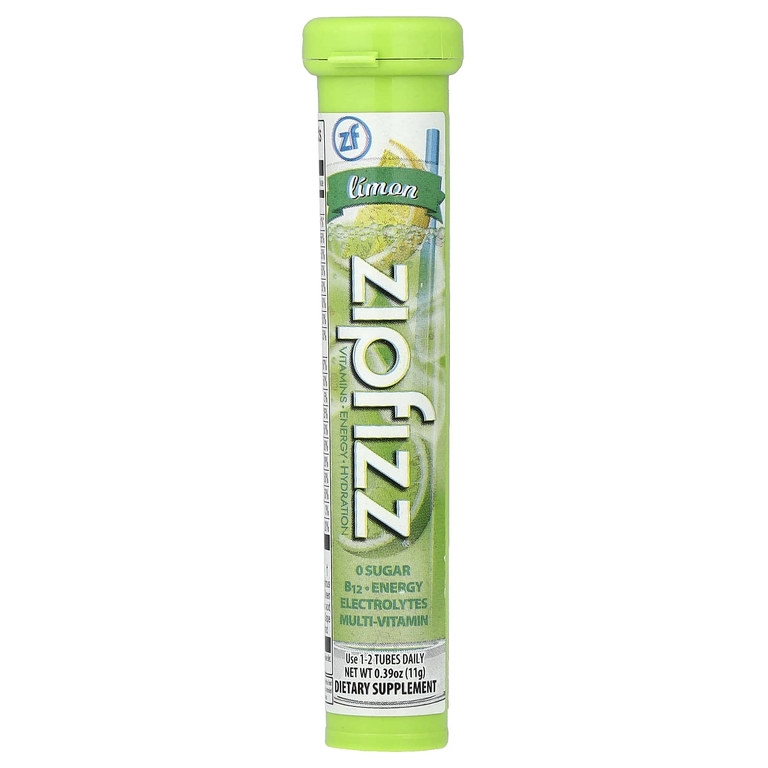 Zipfizz, смесь для энергетического напитка, со вкусом лимона, 20 тюбиков по 11 г (0,39 унции)