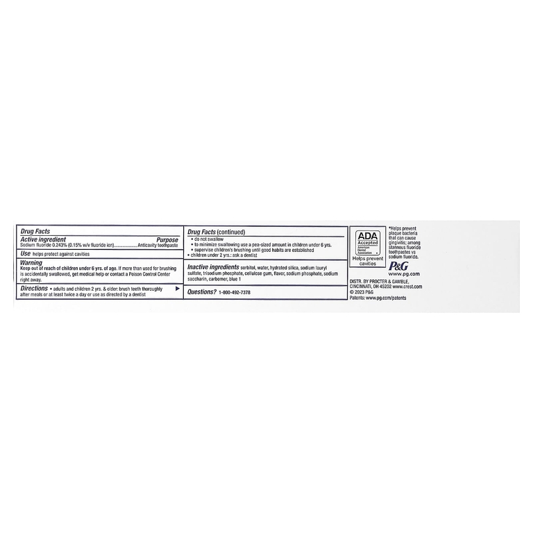 Crest, Plus, зубная паста с фтором, охлаждающий гель с мятой, 232 г (8,2 унции) (Товар снят с продажи) 