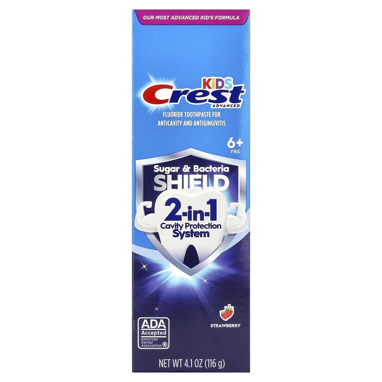 Crest, Для детей, улучшенная зубная паста с фтором, от 6 лет, клубника, 116 г (4,1 унции)