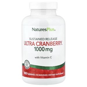 NaturesPlus, Ultra Cranberry™  с витамином C, длительное высвобождение, 180 таблеток