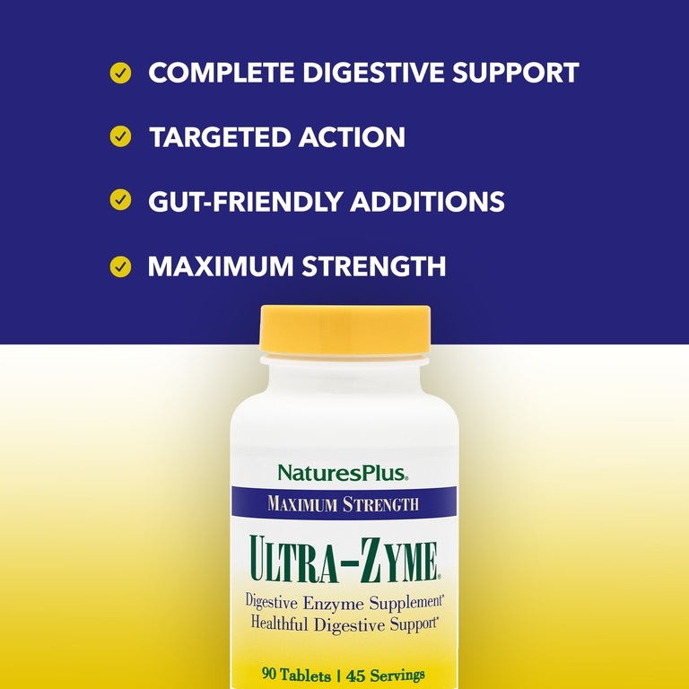 NaturesPlus, Ultra-Zyme®, максимальная эффективность, 90 таблеток