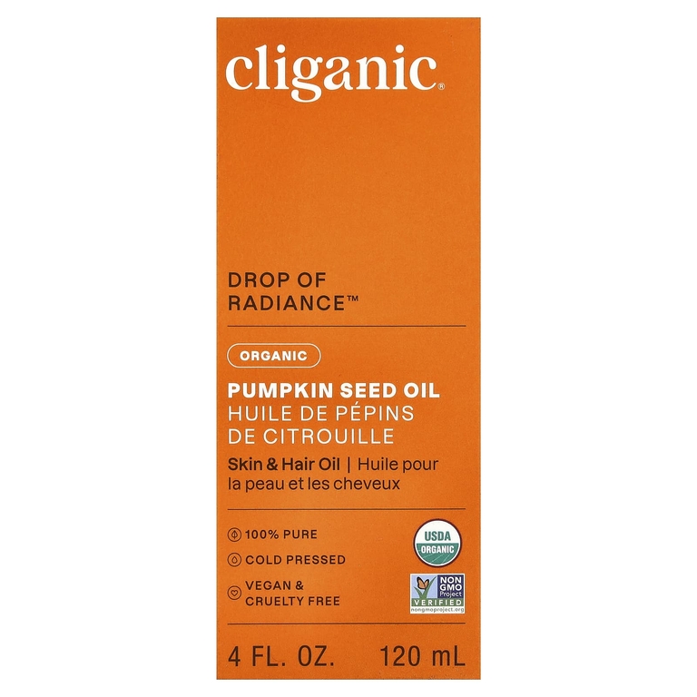 Cliganic, органическое масло семян тыквы, 120 мл (4 жидк. унции)