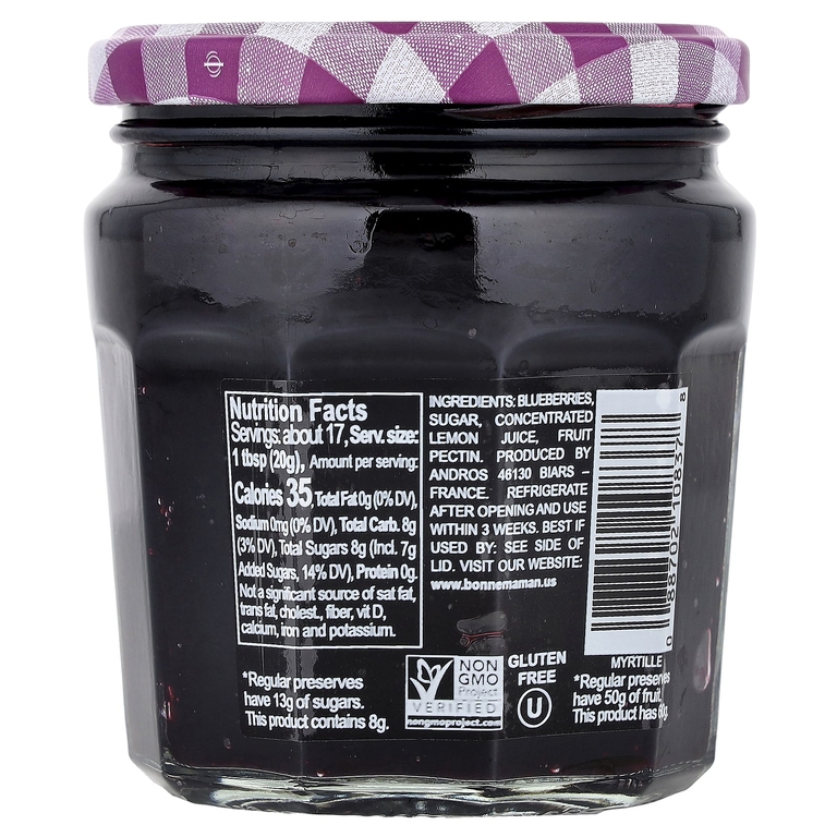 Bonne Maman, Спред из ягод голубики, 335 г (11,8 унции) (Товар снят с продажи) 