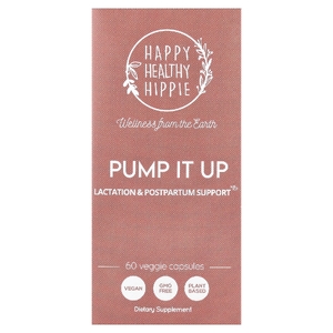Happy Healthy Hippie, Pump It Up, поддержка лактации и послеродового периода, 60 растительных капсул (Товар снят с продажи) 
