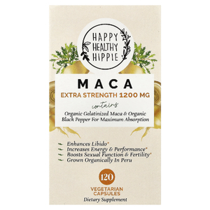 Happy Healthy Hippie, мака, 120 вегетарианских капсул