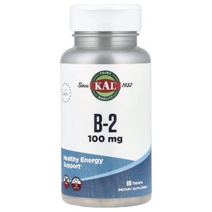 KAL, Витамин B2, 100 мг, 60 таблеток (Товар снят с продажи) 