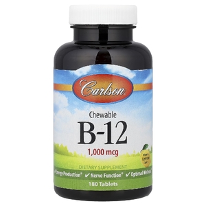 Carlson, B-12, 1000 мкг, 180 таблеток