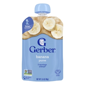 Gerber, 2nd Foods®, фруктовое пюре, сладкий банановый вкус, 99 г (3,5 унции) (Товар снят с продажи) 