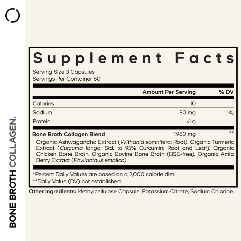 Codeage, Bone Broth Collagen, 180 растительных капсул