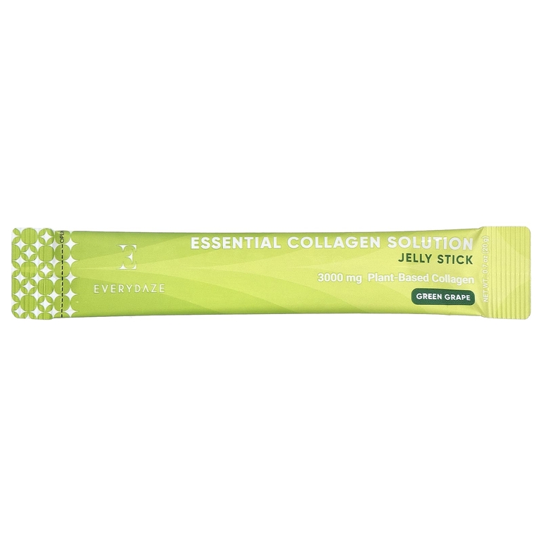 Everydaze, Essential Collagen Solution, желейные стики с коллагеном, зеленый виноград, 10 стиков по 20 г (0,7 унции)