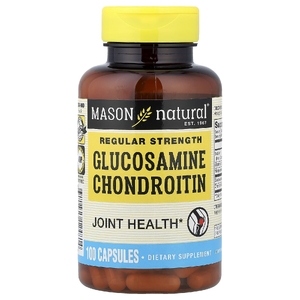 Mason Natural, глюкозамин и хондроитин, 100 капсул