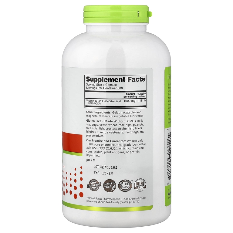 NutriBiotic, Витамин C, 1000 мг, 500 капсул
