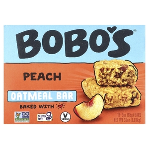 Bobo's Oat Bars, Овсяные батончики с персиком, 12 батончиков, 85 г (3 унции)
