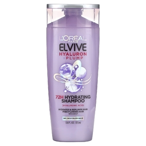 L'Oréal, Elvive, Hyaluron + Plump, увлажняющий шампунь на 72 часа, для сухих и обезвоженных волос, 375 мл (12,6 жидк. унц.)
