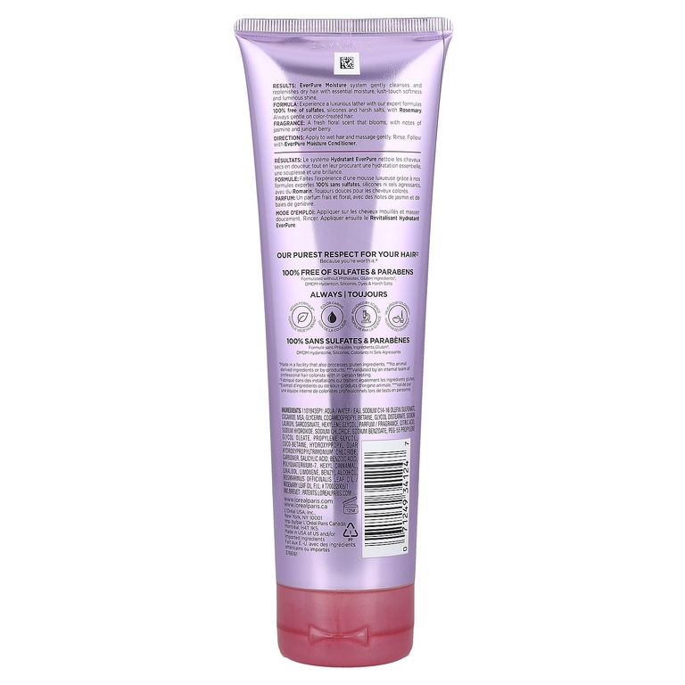 L'Oréal, Ever Pure, увлажняющий шампунь, розмарин, 250 мл (8,5 жидк. Унции)
