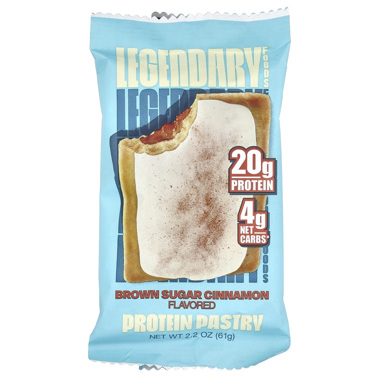 Legendary Foods, протеиновое пирожное, с коричневым сахаром и корицей, 10 шт. по 61 г (2,2 унции)