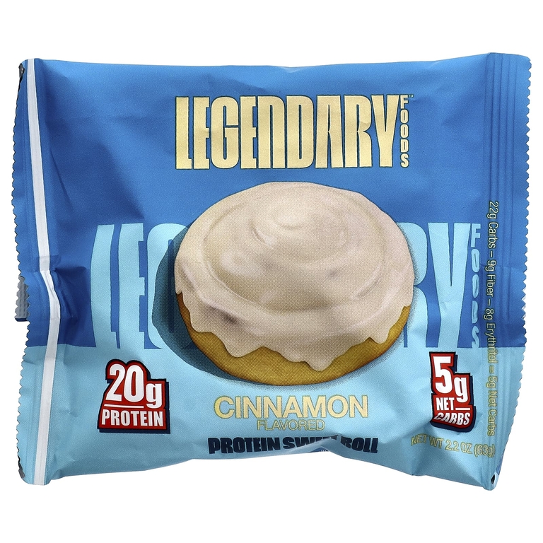 Legendary Foods, протеиновая булочка, корица, 8 шт. по 63 г (2,2 унции)
