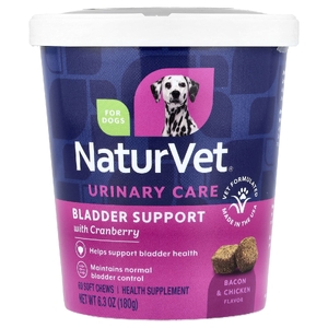 NaturVet, Urinary Care, добавка для поддержки мочевого пузыря с клюквой, для собак, бекон и курица, 60 жевательных таблеток, 180 г (6,3 унции)