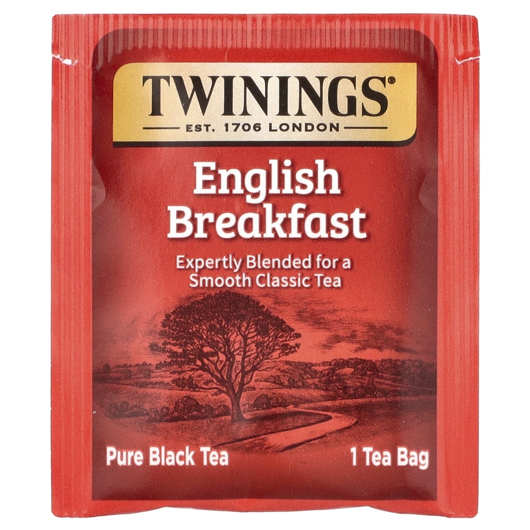 Twinings, Чистый черный чай, английский завтрак, 100 чайных пакетиков, 200 г (7,05 унции)