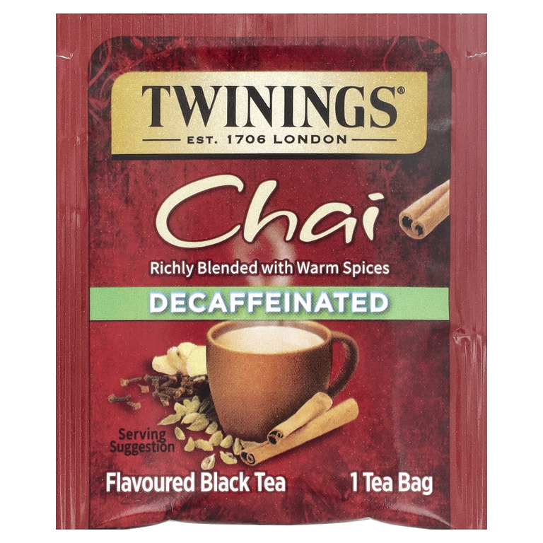 Twinings, ароматизированный черный чай, чай, без кофеина, 20 чайных пакетиков, 40 г (1,41 унции)