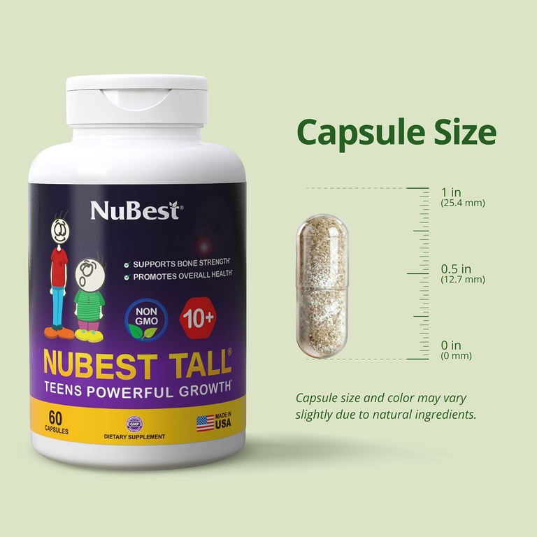 NuBest, Tall®, эффективная добавка для роста подростков, от 10 лет, 60 капсул