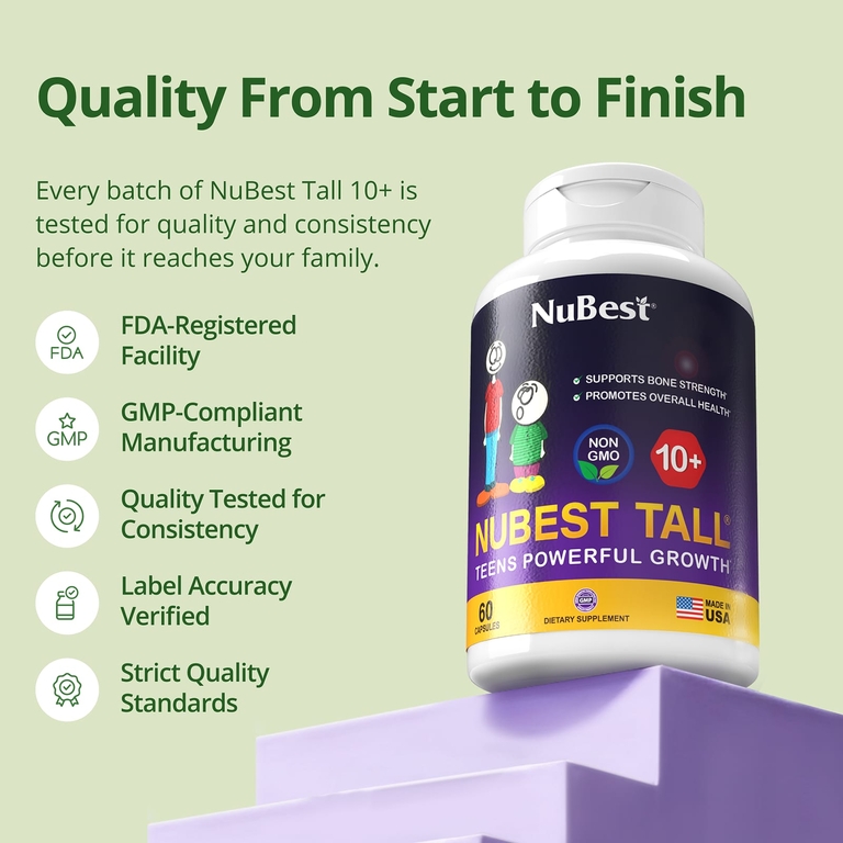 NuBest, Tall®, эффективная добавка для роста подростков, от 10 лет, 60 капсул