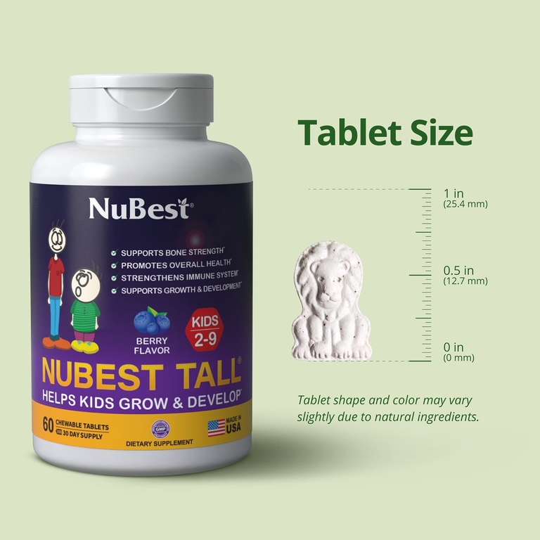 NuBest, Tall®, для детей от 2 до 9 лет, ягодный, 60 жевательных таблеток