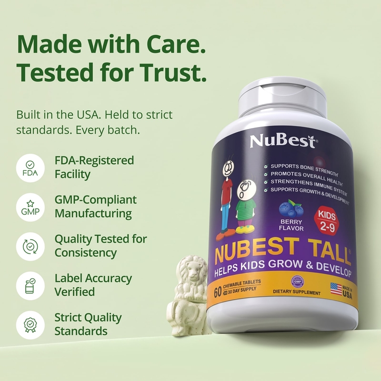 NuBest, Tall®, для детей от 2 до 9 лет, ягодный, 60 жевательных таблеток