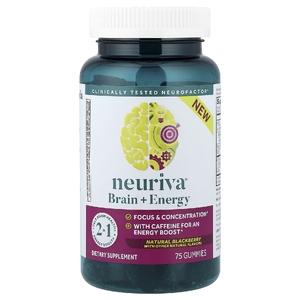 Schiff, Neuriva® Brain + Energy, натуральный вкус ежевики, 75 жевательных таблеток
