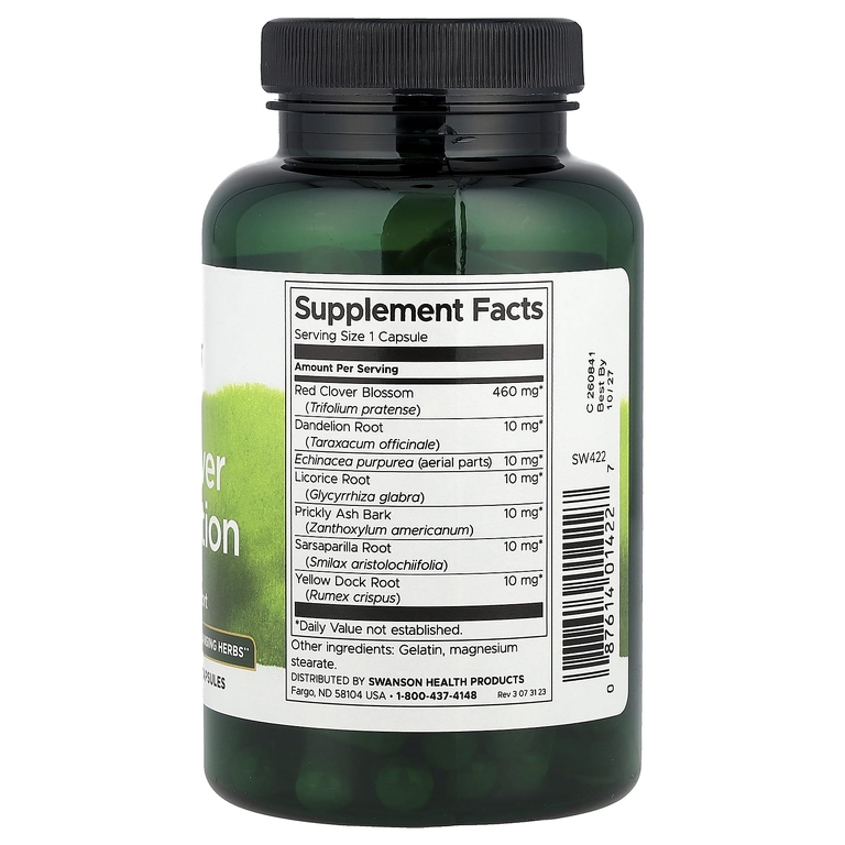 Swanson Vitamins, Красный клевер, 100 капсул