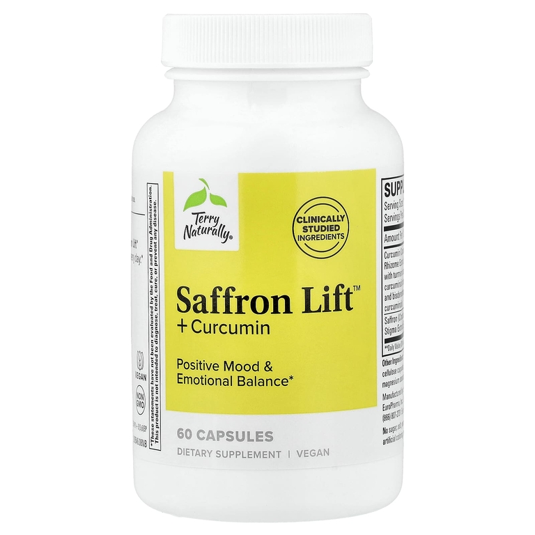Terry Naturally, Saffron Life + куркумин`` 60 капсул