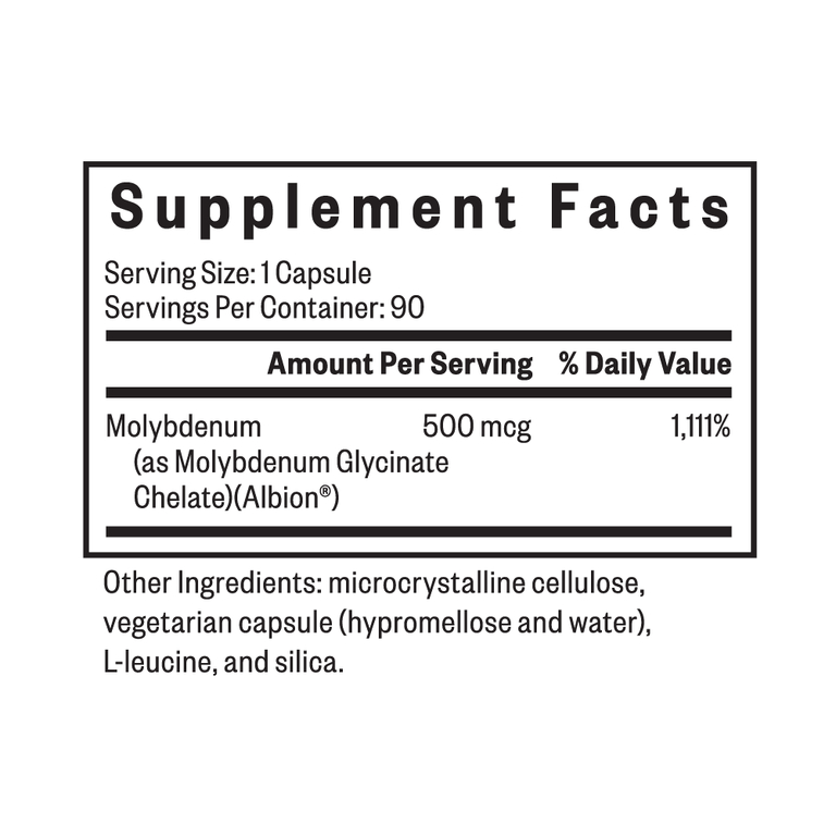 Seeking Health, молибден, 500 мкг, 90 капсул