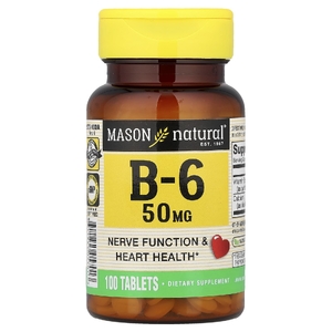 Mason Natural, витамин B6, 50 мг, 100 таблеток (Товар снят с продажи) 