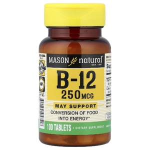Mason Natural, витамин B12, 100 таблеток
