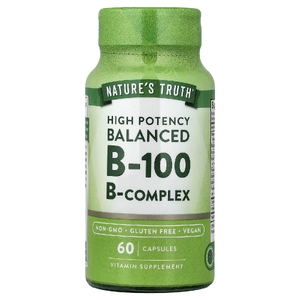 Nature's Truth, сбалансированный витамин B-100, высокая эффективность, 60 капсул