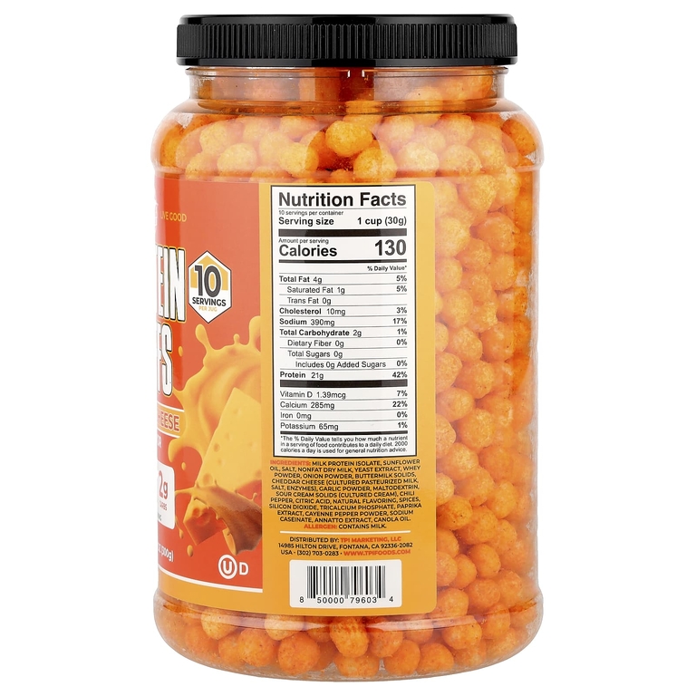 Twin Peaks Ingredients, Protein Puffs, сыр начо, 300 г (10,6 унции)