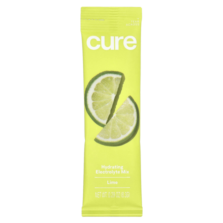 Cure Hydration, смесь электролитов для гидратации, лайм, 14 пакетиков по 8,3 г (0,29 унции) каждый