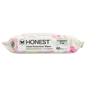 The Honest Company, Sensitive Clean Conscious™, салфетки, без отдушки, 60 салфеток (Товар снят с продажи) 